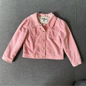 Oshkosh Pink Corduroy Jacket Button Front Toddler Girl 4T